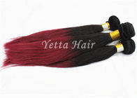 ملحقات الشعر الأحمر الداكن ، حريري مستقيم الشعر الحقيقي أومبير الامتدادات