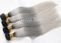 الفضة رمادي أومبير ملحقات الشعر الإنسان غير المجهزة مستقيم عذراء الشعر