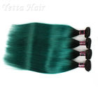 جذور داكنة الأخضر البرازيلي عذراء ريمي شعرة الإنسان / حريري مستقيم نسج الشعر