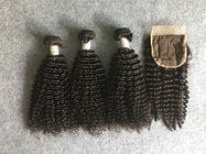 صحي طبيعي أسود 100 عذراء بيرو الشعر لينة وناعمة مع إغلاق