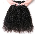 حزم الشعر المجعد الماليزية اللون الأسود مع إغلاق 100 جرام / قطعة