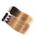 الشعر الطبيعي الكمبودي لحمة حريري مستقيم 1B / 30 # اللون مع حزم