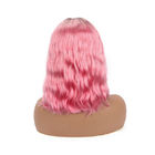 مزدوجة لحمة 13 × 4.5 موجة الرباط الجبهة شعر الإنسان الباروكات 1b / اللون الوردي
